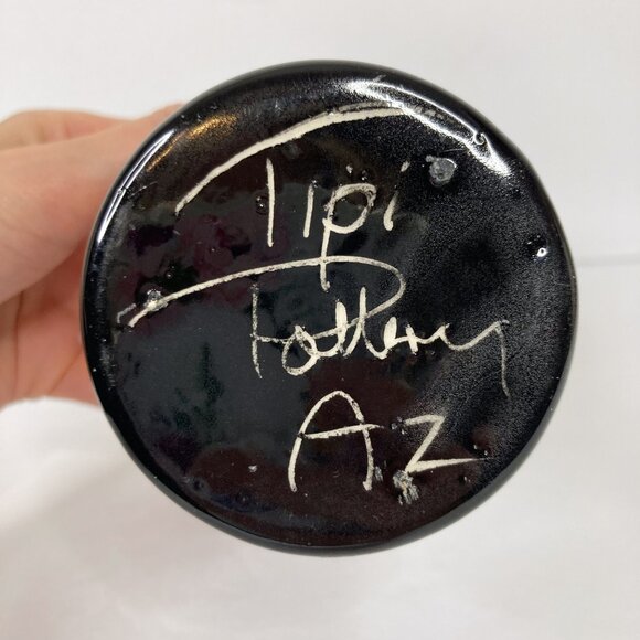 Vintage Tipi Pottery AZ Southwestern Vase Arizona Glazed Earth Tones Signed - Picture 2 of 10